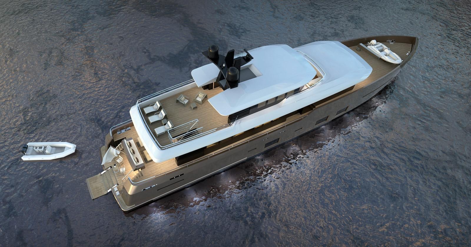 a model of a ship aboard DARNET 38 M MODERN EXPLORER Yacht for Sale