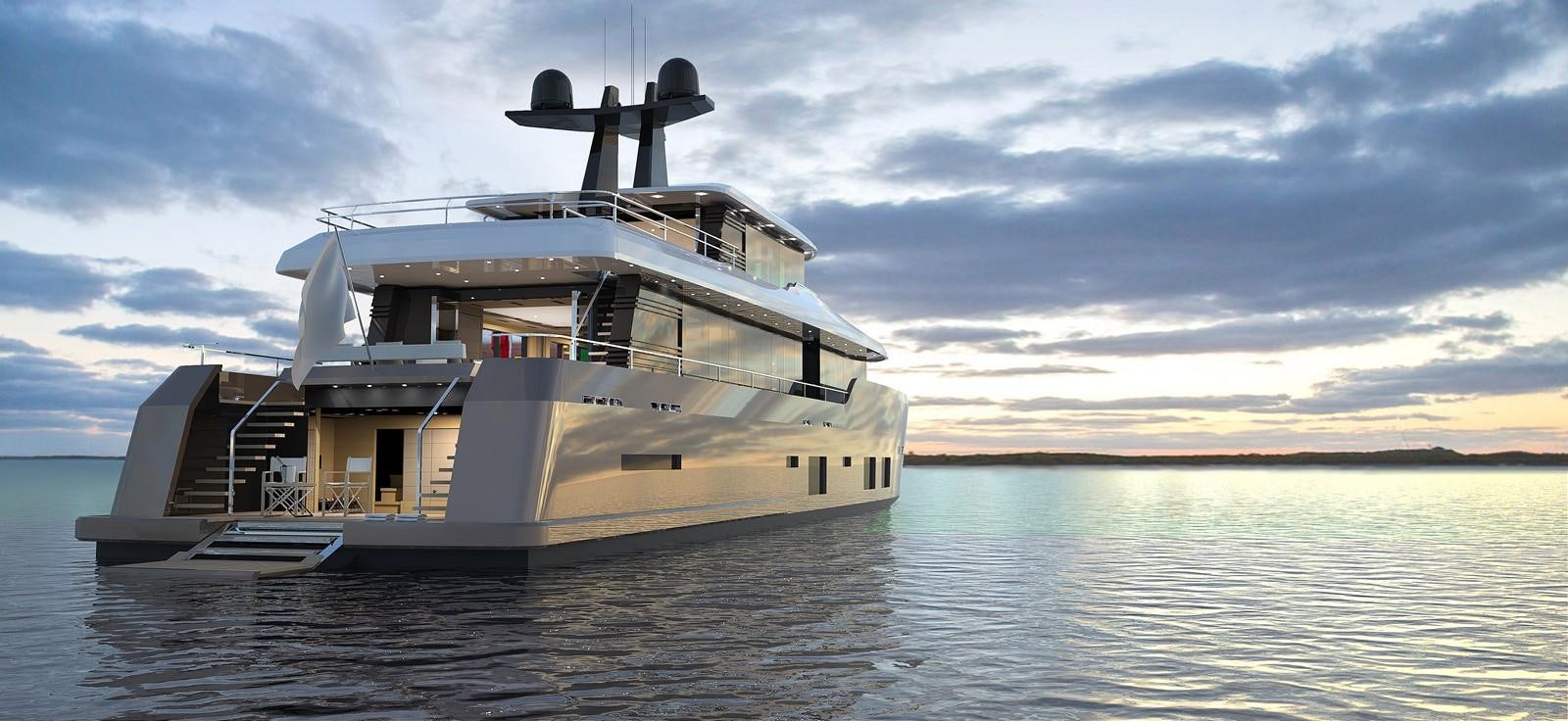 a boat in the water aboard DARNET 38 M MODERN EXPLORER Yacht for Sale