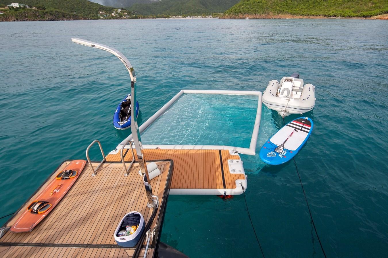 a person on a boat aboard RADIANCE Yacht for Sale