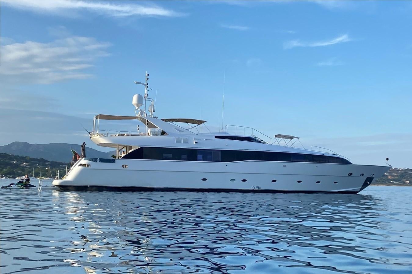 a white yacht in the water aboard PALM B Yacht for Sale