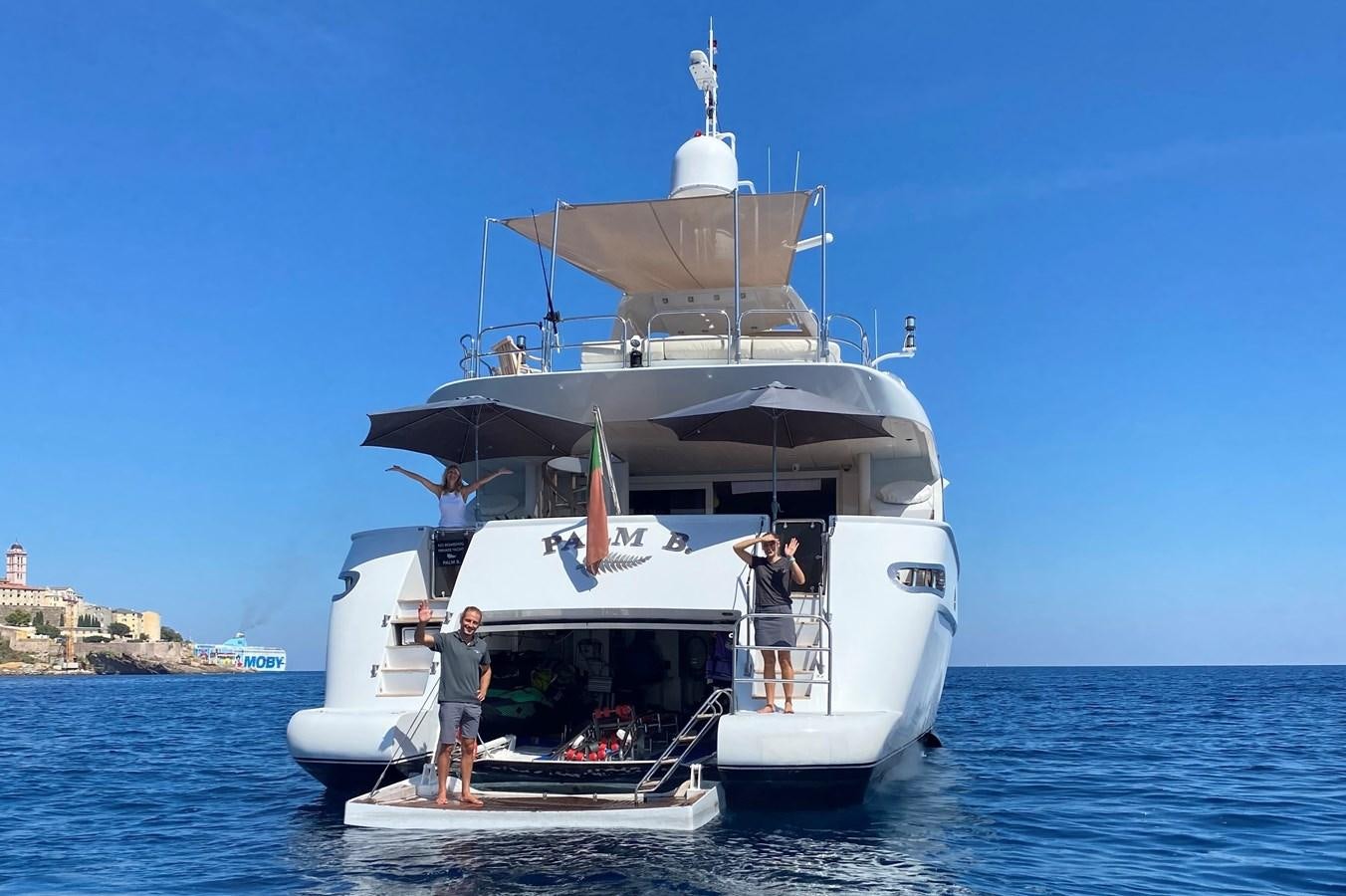 a boat in the water aboard PALM B Yacht for Sale
