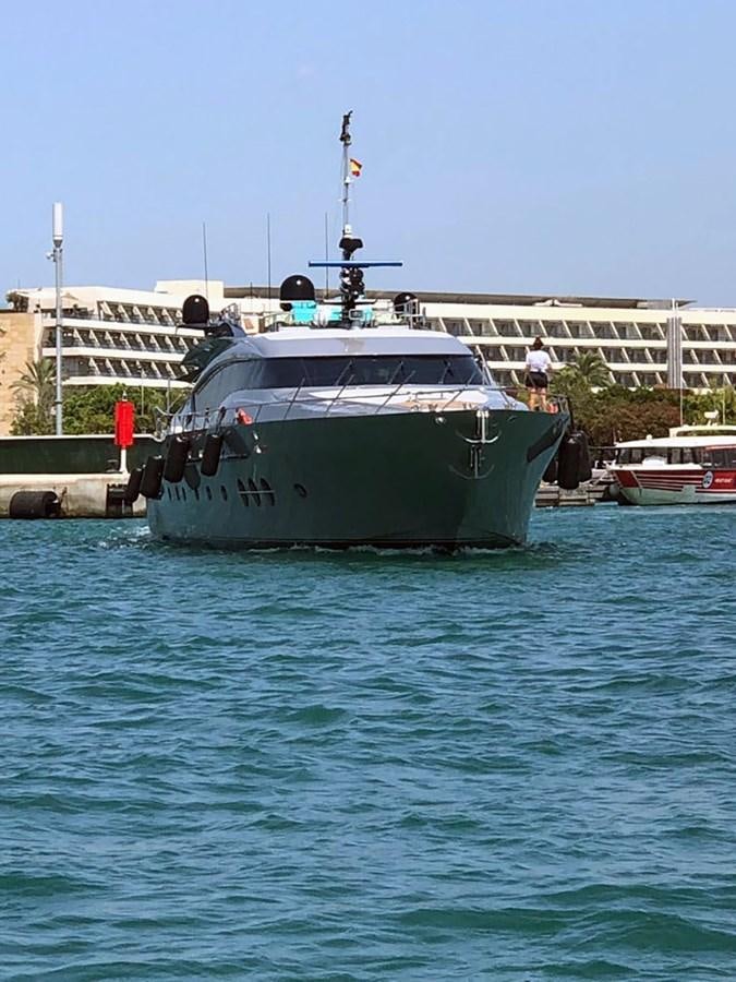 a boat in the water aboard ESCAPE Yacht for Sale