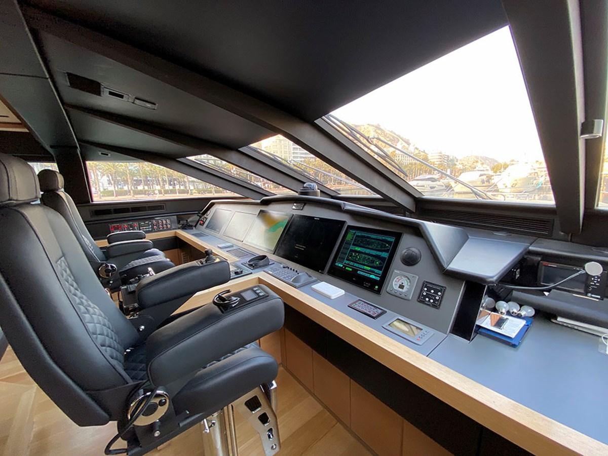 inside of a car aboard ESCAPE Yacht for Sale