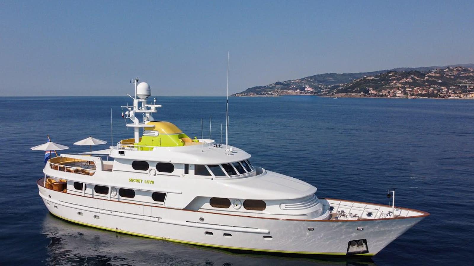 a boat on the water aboard SECRET LOVE Yacht for Sale