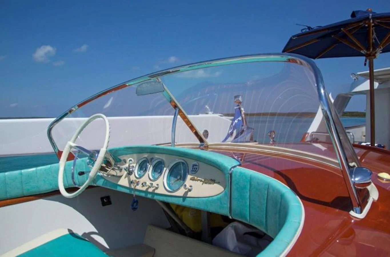 a boat with a person on the water aboard LADY VICTORIA Yacht for Sale