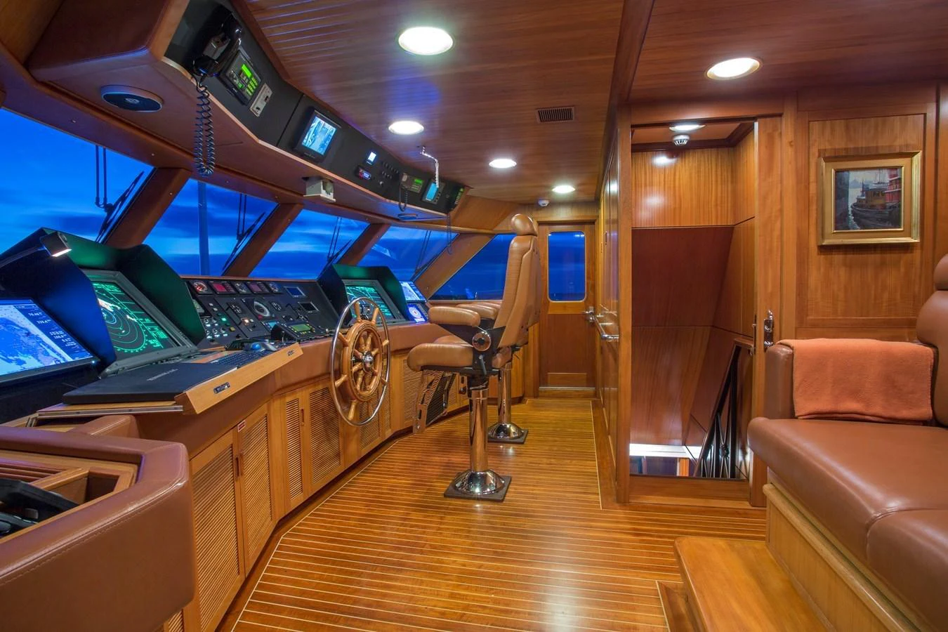a room with a piano and a piano aboard LADY VICTORIA Yacht for Sale