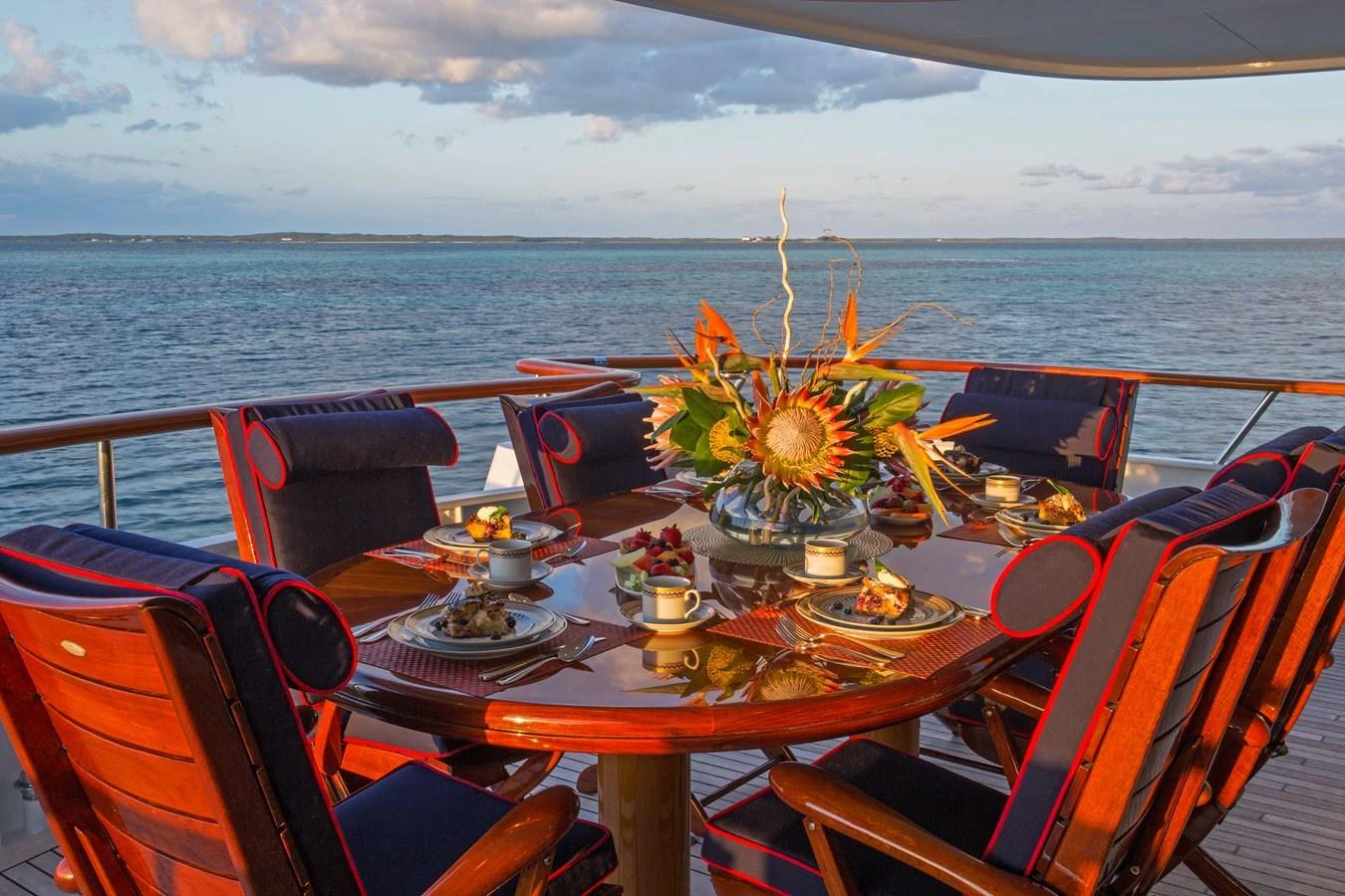 a boat on the water aboard LADY VICTORIA Yacht for Sale