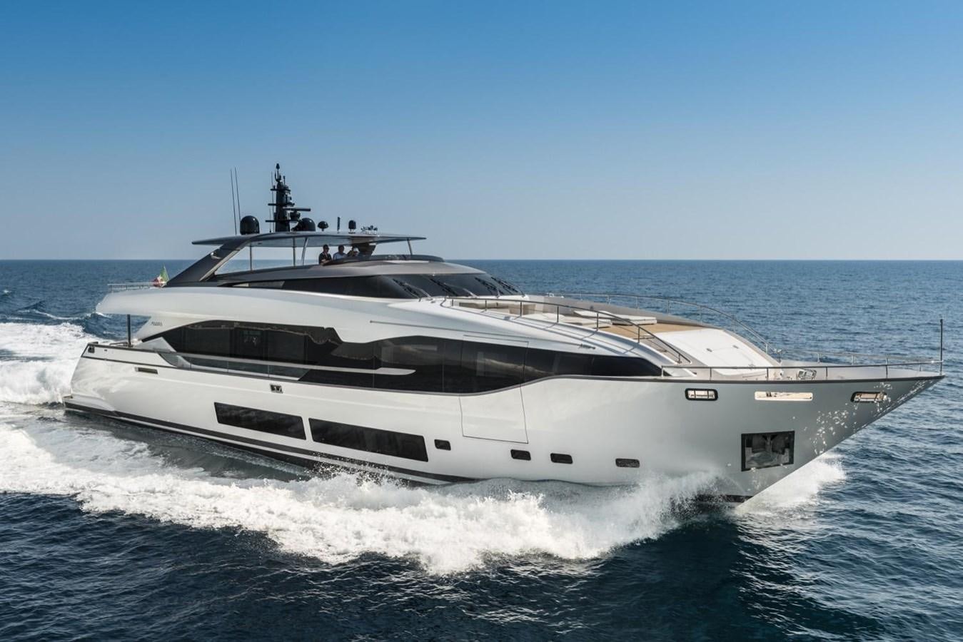 a white yacht on the water aboard HARMONY Yacht for Sale