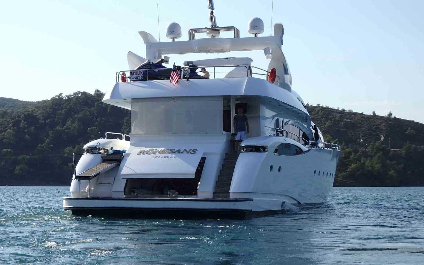 a boat on the water aboard ETERNITY Yacht for Sale