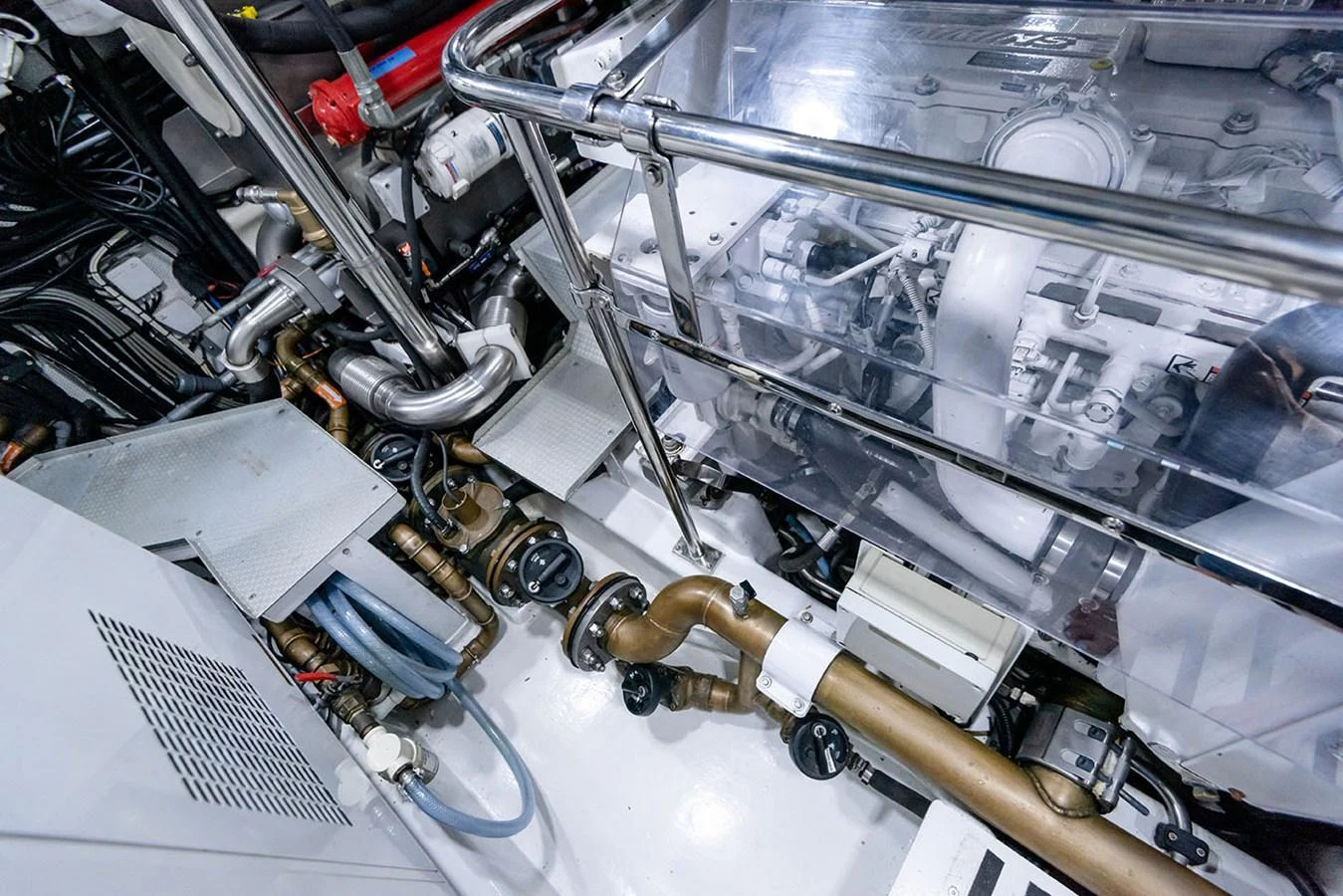 a machine with wires aboard PATH Yacht for Sale