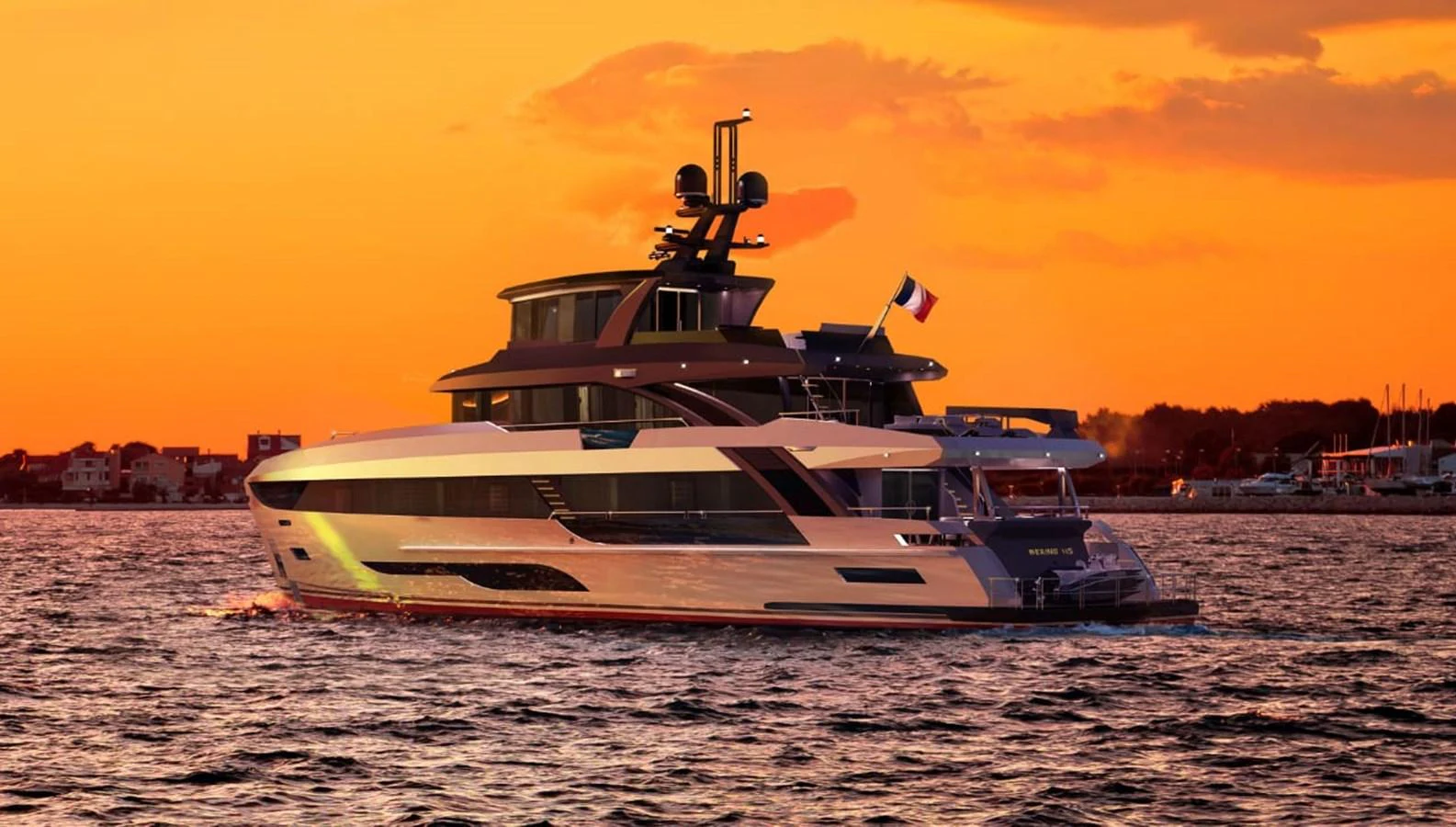 a boat in the water aboard BERING B117 Yacht for Sale