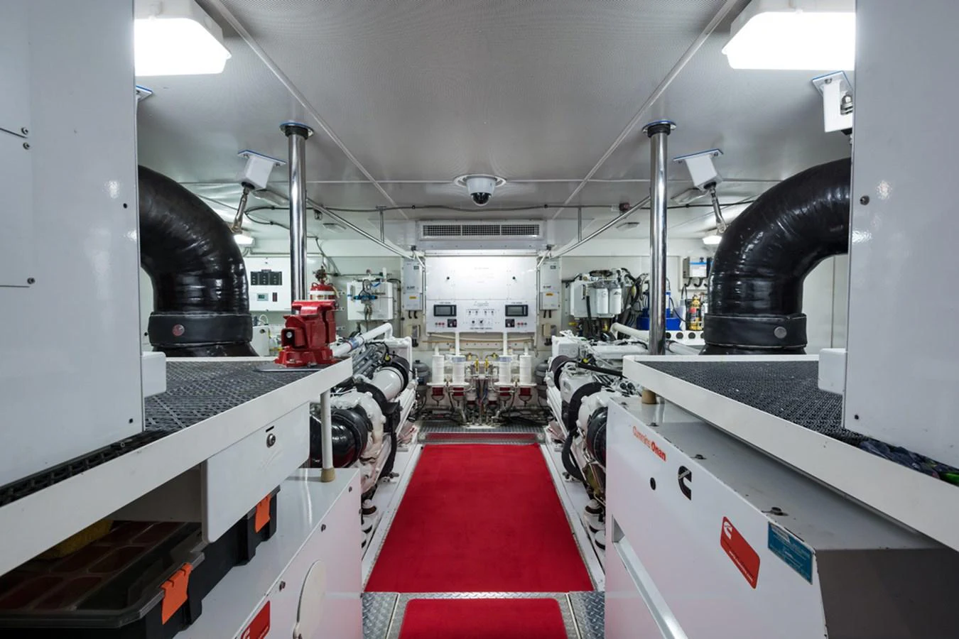a large machine in a factory aboard MONEY FOR NOTHING Yacht for Sale