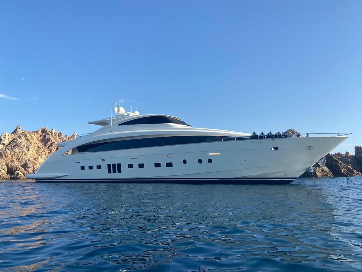 a white yacht in the water aboard IL GATTOPARDO Yacht for Sale