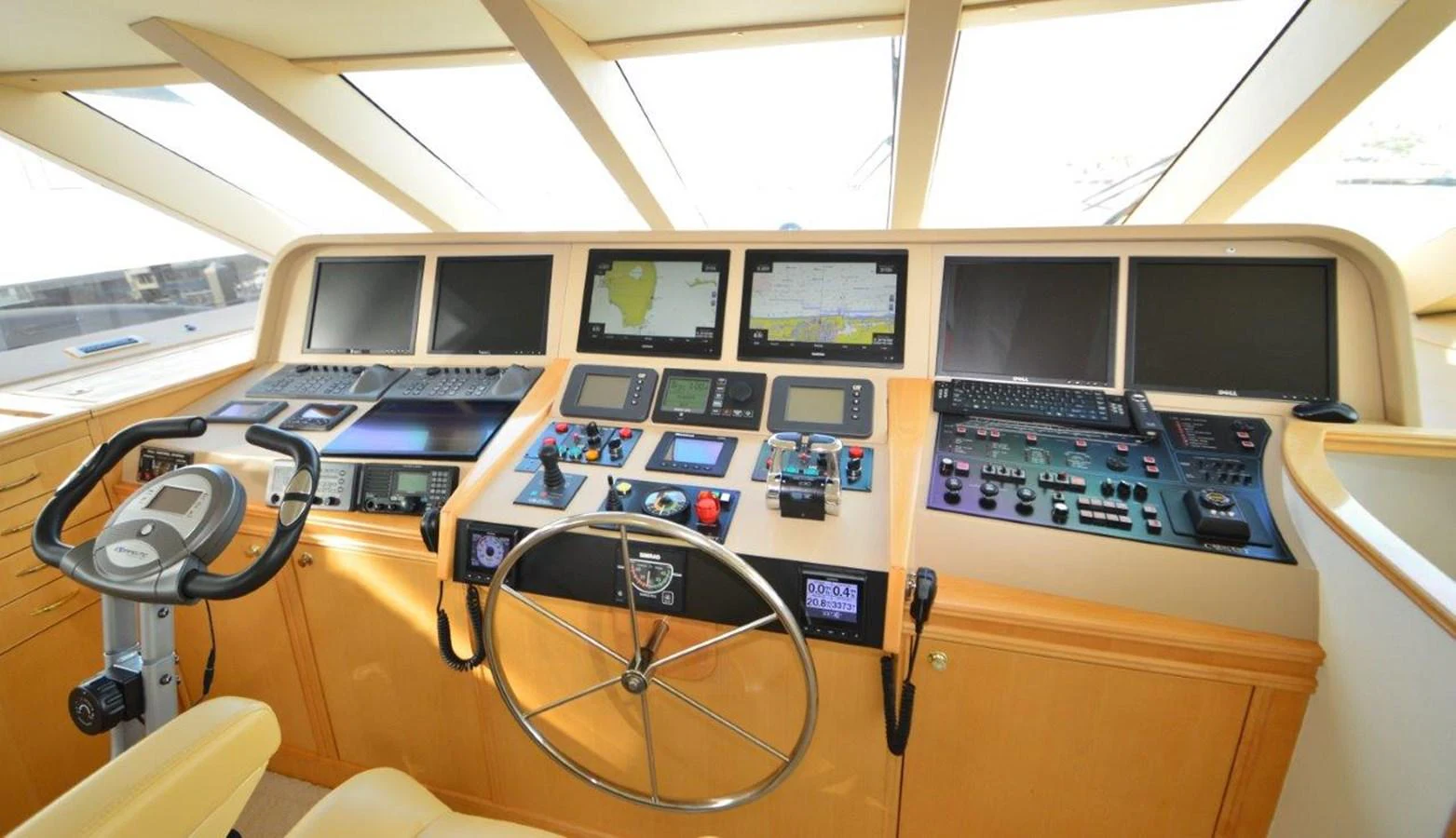 inside of a vehicle aboard MISS STEPHANIE Yacht for Sale