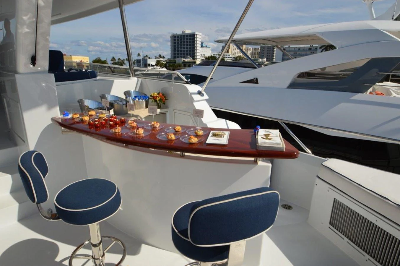 a pool table on a boat aboard MISS STEPHANIE Yacht for Sale