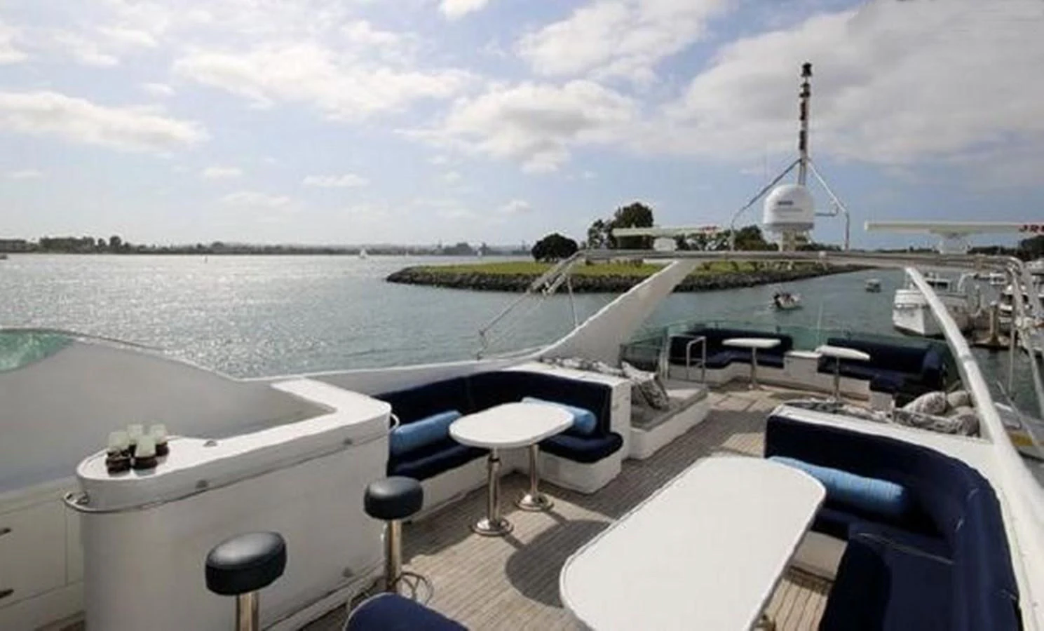 a boat on the water aboard AMADEUS Yacht for Sale