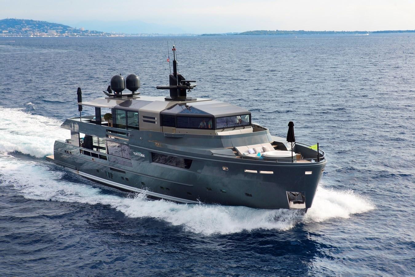 a large ship in the water aboard TOY Yacht for Sale