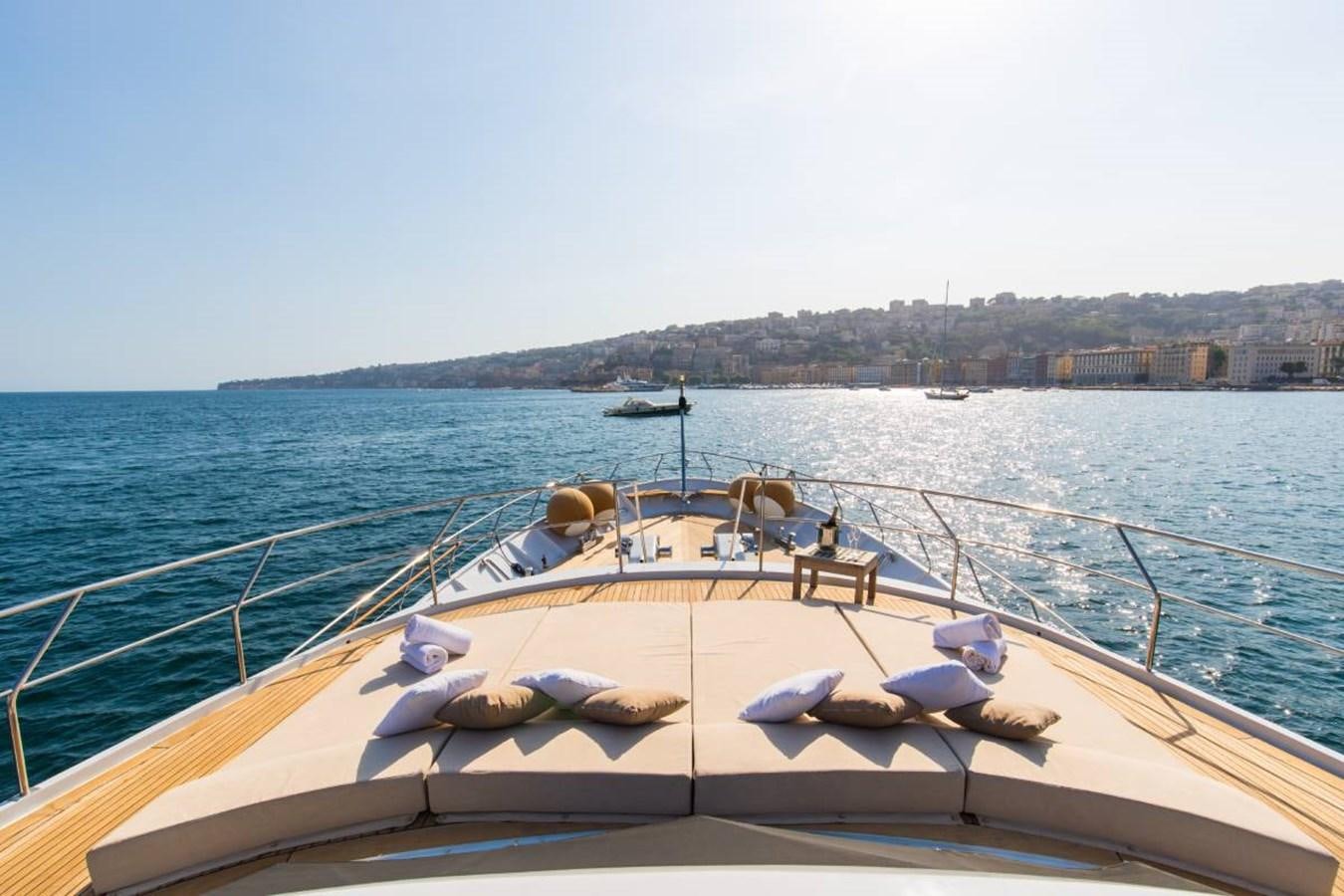 a boat on the water aboard INDIA Yacht for Sale
