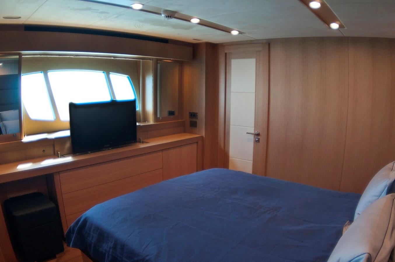 a bed in a room aboard SUN FLOWER Yacht for Sale