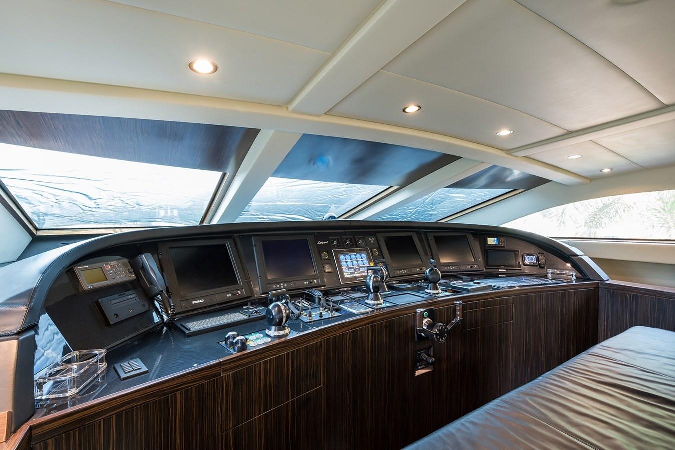 a room with a large window and a couple of monitors aboard 34M LEOPARD Yacht for Sale
