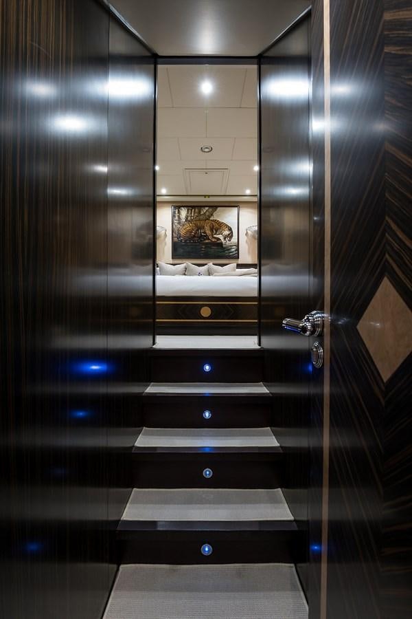 a shower with a mirror aboard 34M LEOPARD Yacht for Sale
