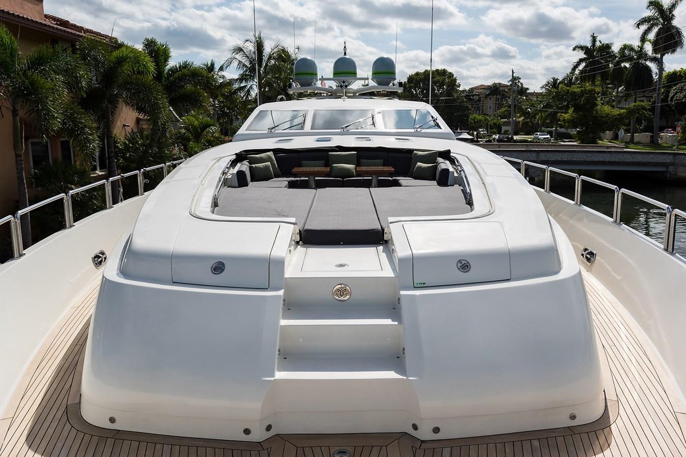 a white car with a roof aboard 34M LEOPARD Yacht for Sale