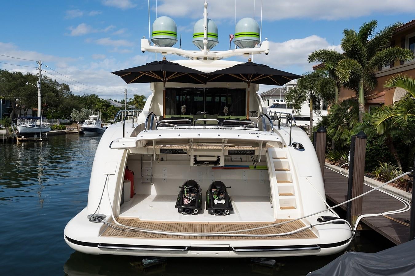 a boat with a boat on it aboard 34M LEOPARD Yacht for Sale