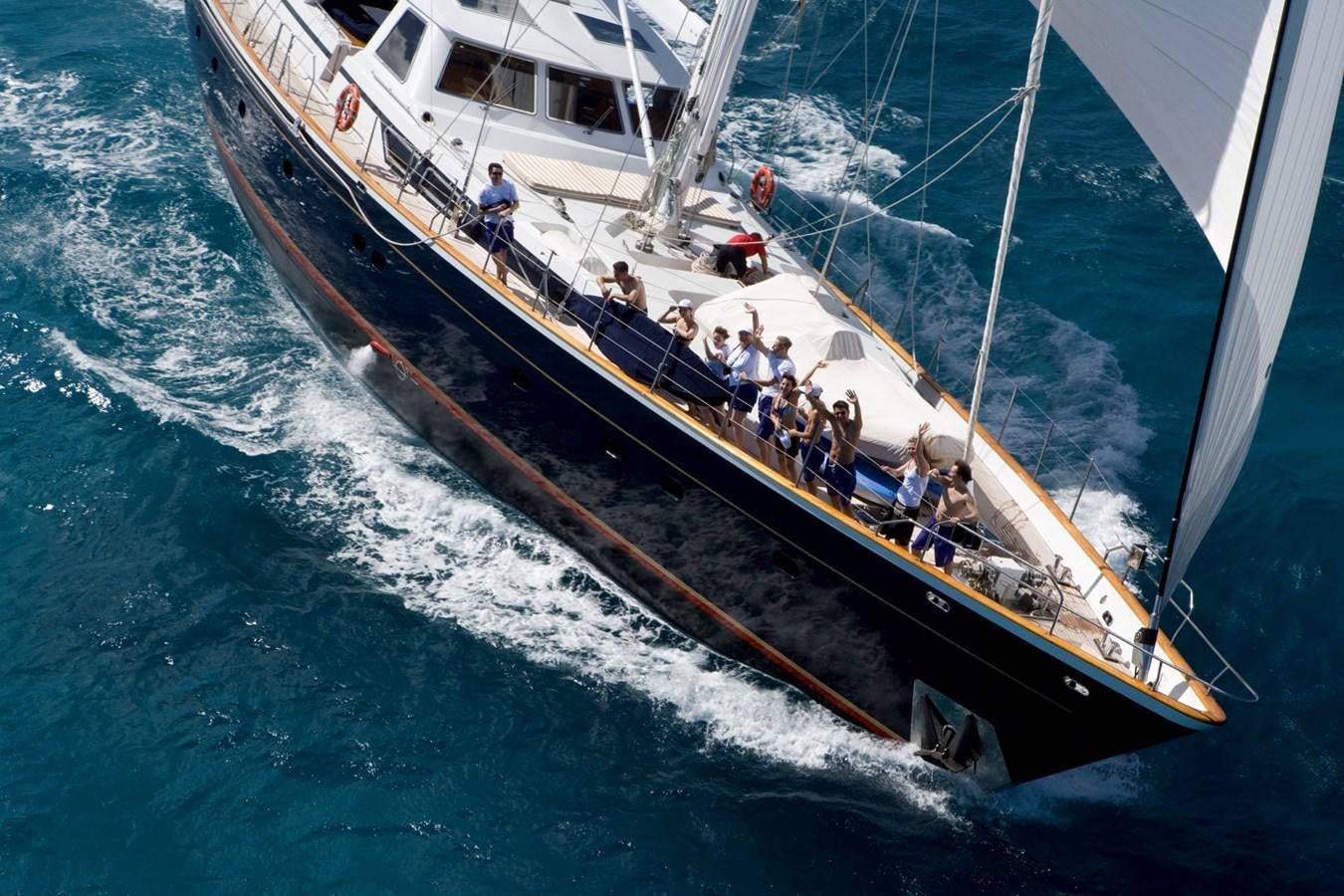 a group of people on a boat aboard REE Yacht for Charter