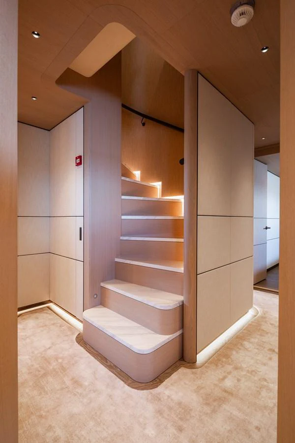 a toilet in a bathroom aboard MOONEN 110 MUSTIQUE Yacht for Sale