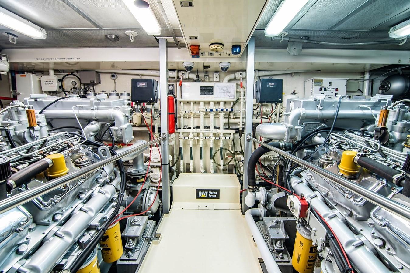 a room with machinery aboard CRISS C Yacht for Sale