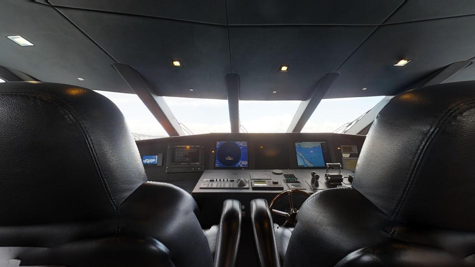the inside of a car aboard WHITE PEARL I Yacht for Sale