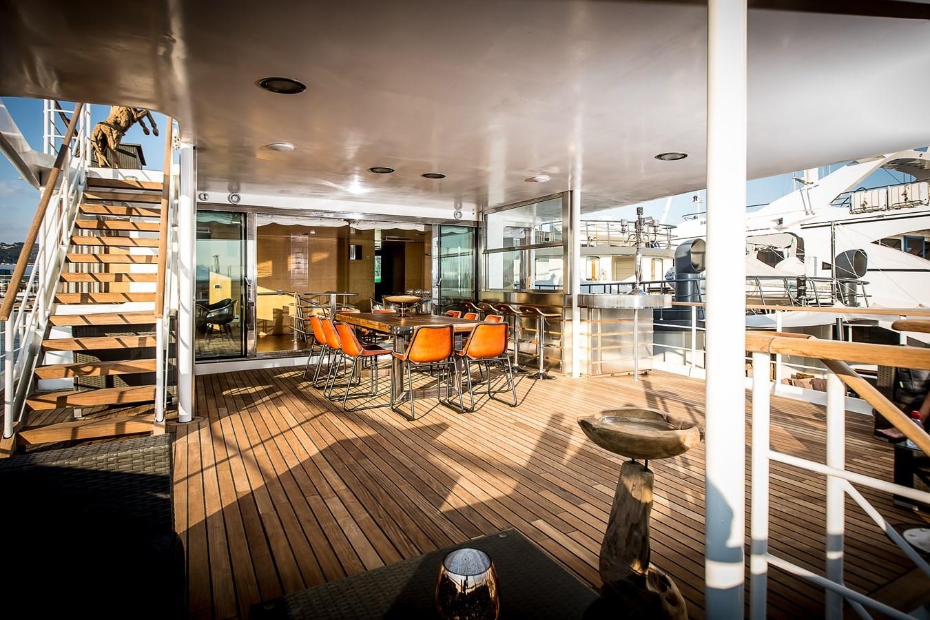 a large room with a slide aboard ALTER EGO Yacht for Sale