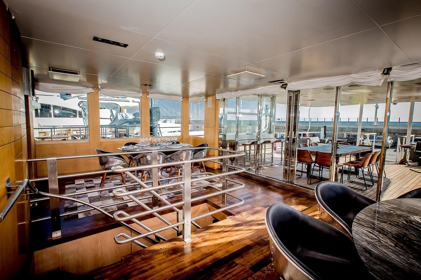 inside view of a building aboard ALTER EGO Yacht for Sale