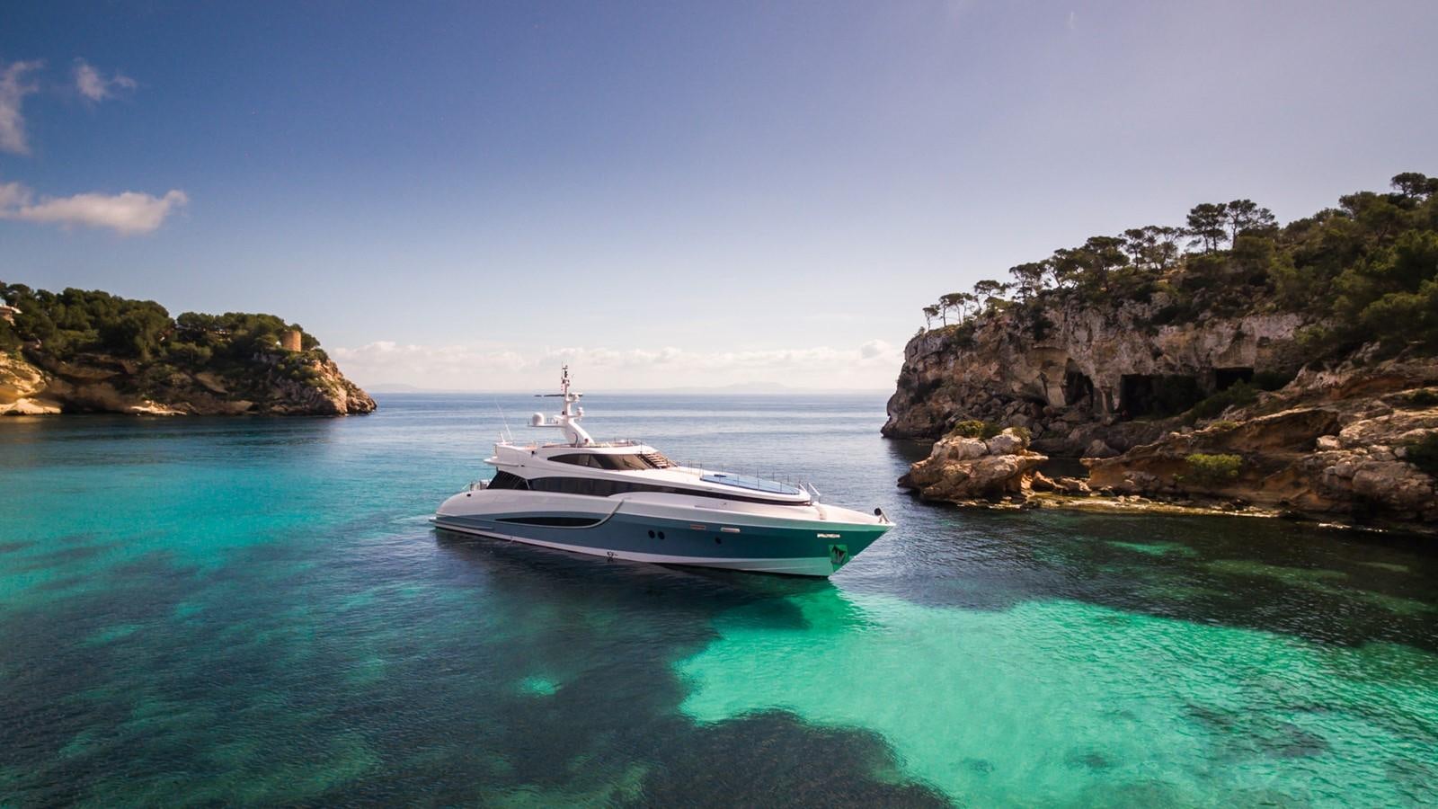 a boat in the water aboard BENITA BLUE Yacht for Sale