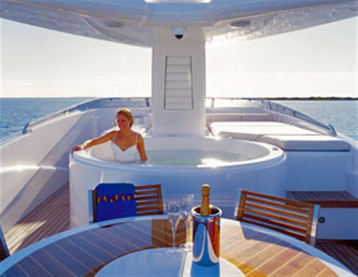a person sitting in a bathtub aboard BENITA BLUE Yacht for Sale