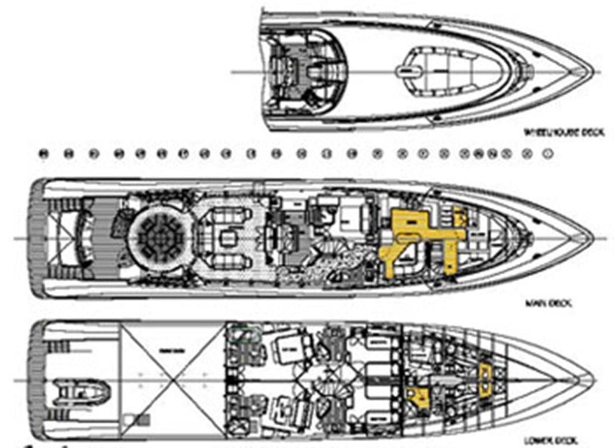 diagram, engineering drawing aboard BENITA BLUE Yacht for Sale