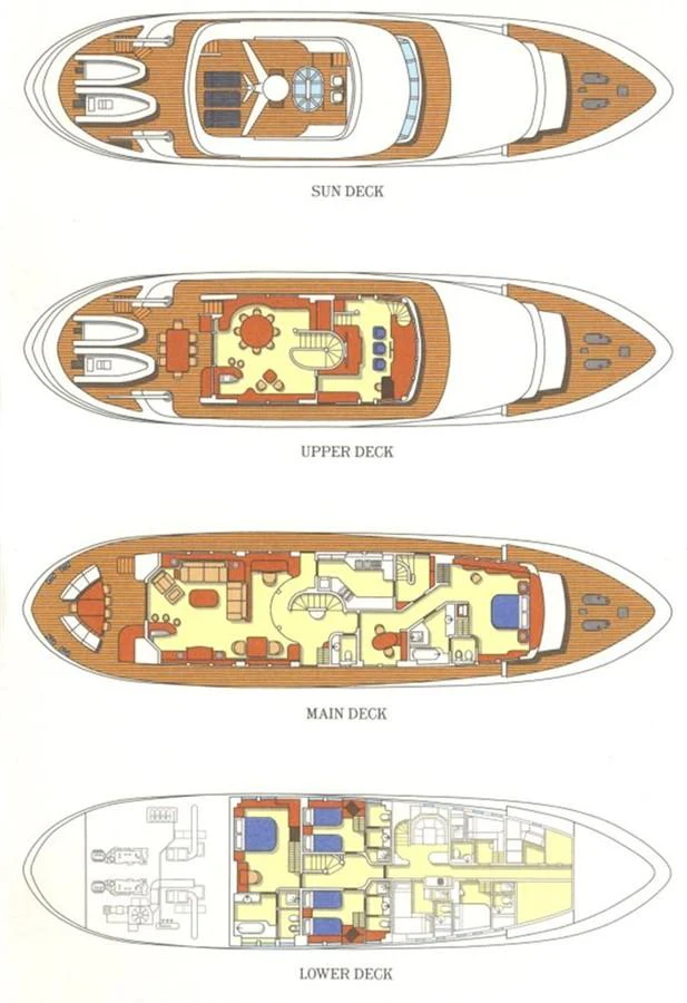 diagram aboard SPADA Yacht for Sale