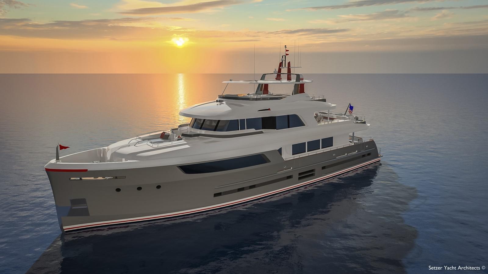 a white yacht in the water aboard 3200 TRIDENT Yacht for Sale