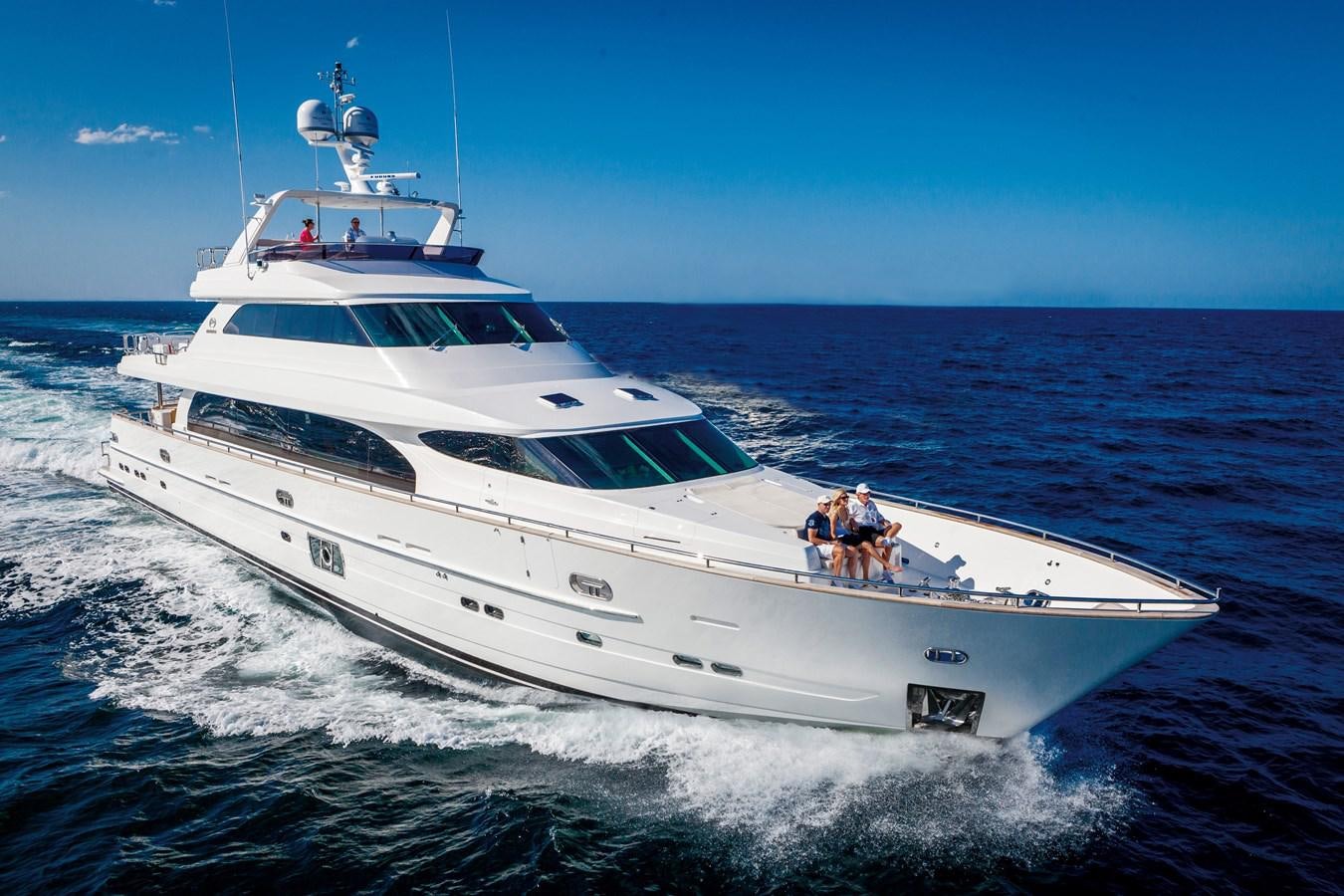 a white yacht on the water aboard P110 (NEW BOAT SPEC)  Yacht for Sale