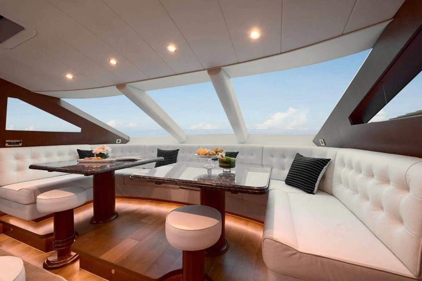a room with a couch and a table aboard P110 (NEW BOAT SPEC) Yacht for Sale