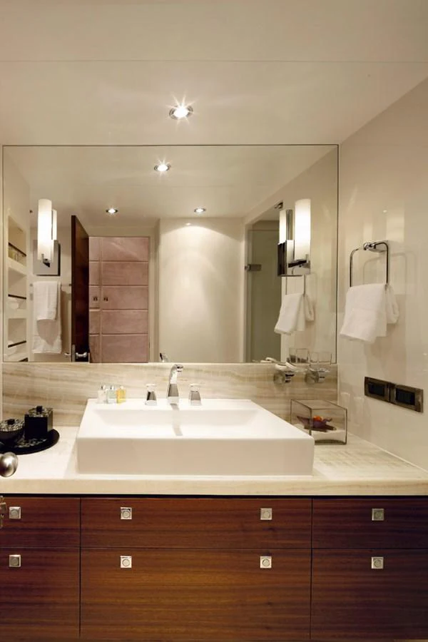 a bathroom with a large mirror aboard P110 (NEW BOAT SPEC) Yacht for Sale
