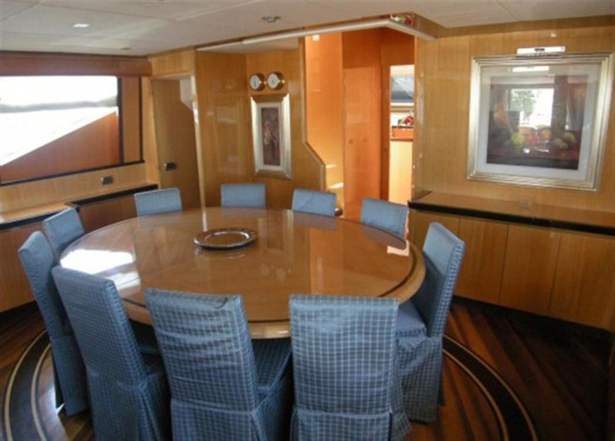 a dining table in a train aboard TECNOMAR 34 NADARA Yacht for Sale