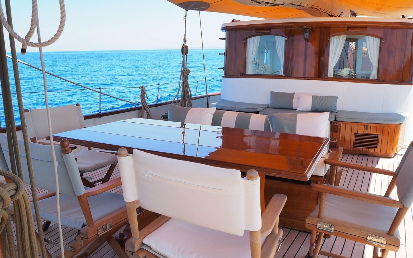 a boat on the water aboard IDUNA Yacht for Sale