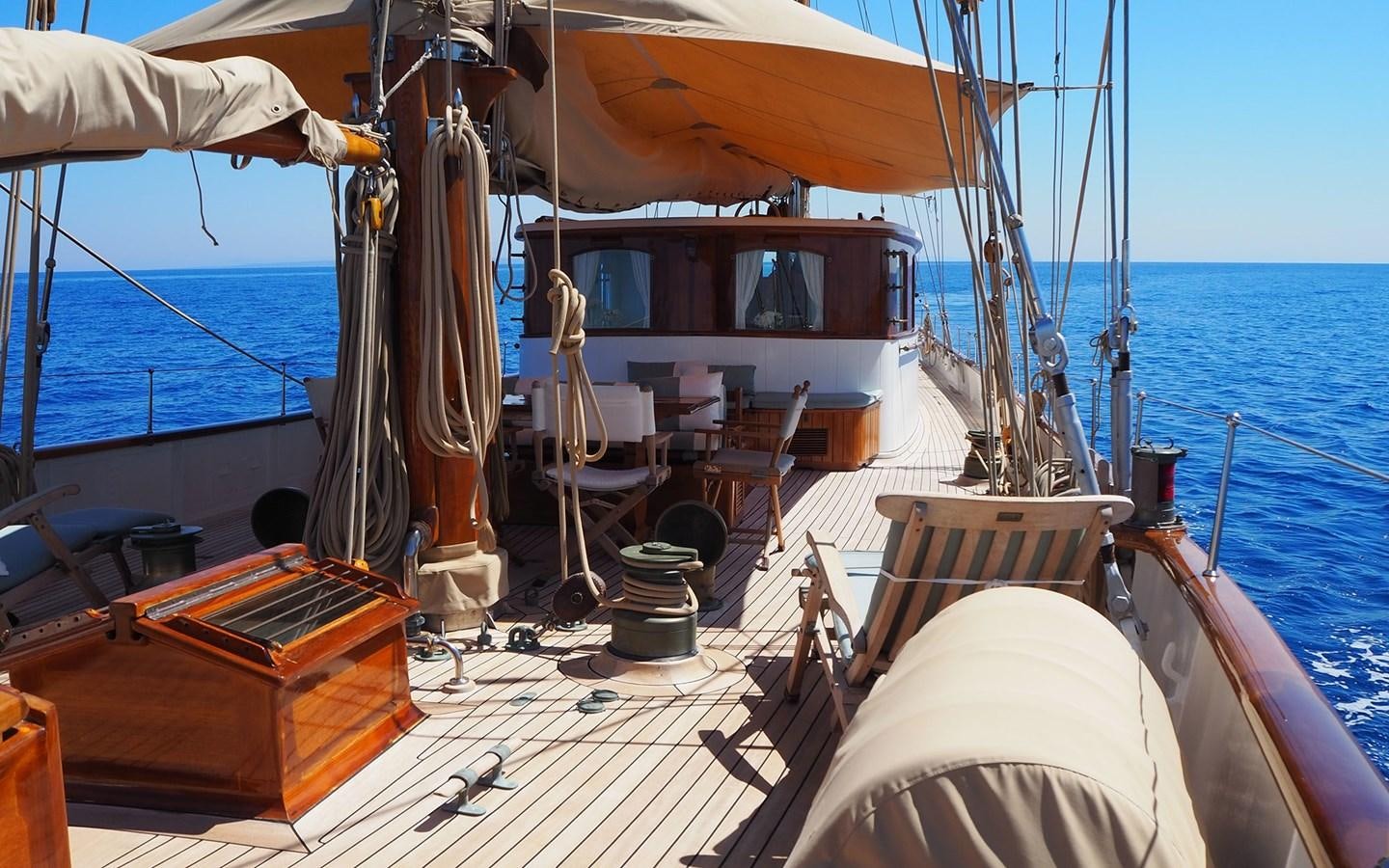 a boat on the water aboard IDUNA Yacht for Sale