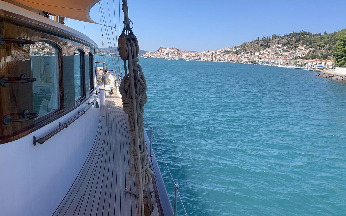 a boat on the water aboard IDUNA Yacht for Sale