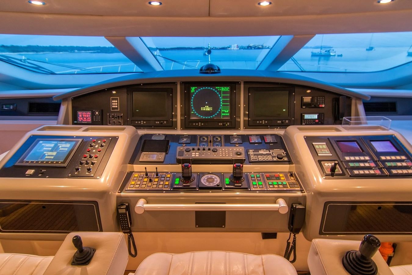 the inside of a cockpit aboard LE MAGNIFIQUE Yacht for Sale