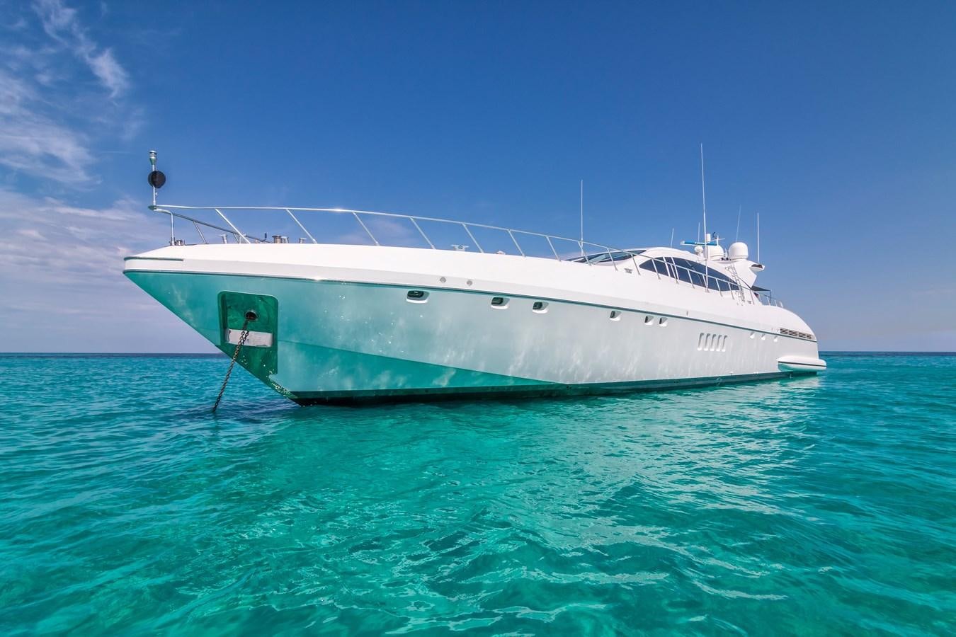a white boat in the water aboard LE MAGNIFIQUE Yacht for Sale