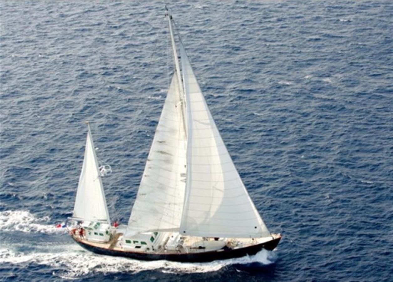 a sailboat on the water aboard SWEDISH GOVERMENT Yacht for Sale