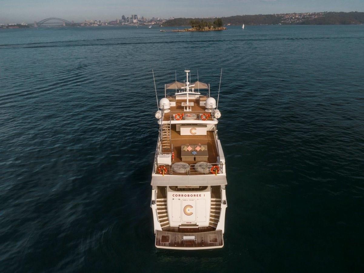 a ship in the water aboard CORROBOREE Yacht for Sale