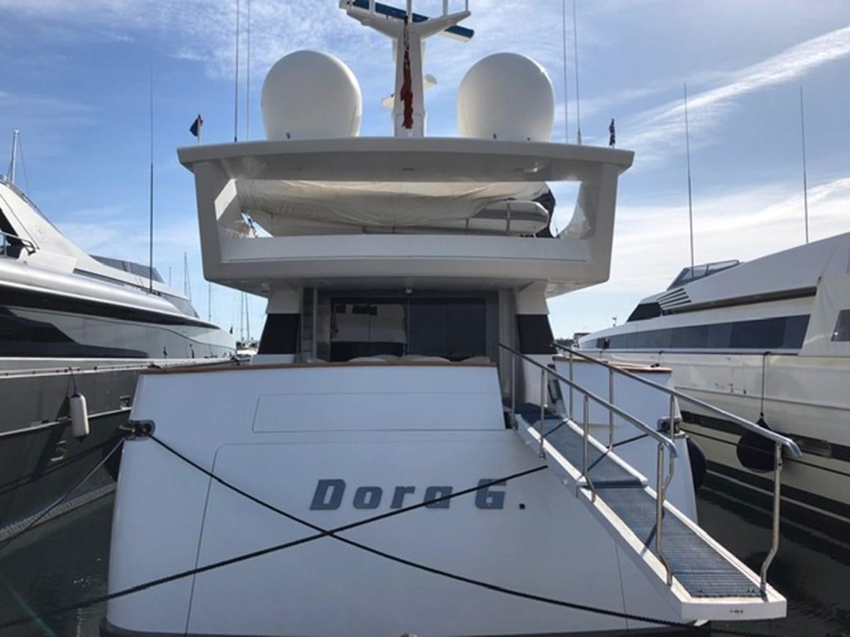 a boat with a satellite dish on the deck aboard ENERGY Yacht for Sale